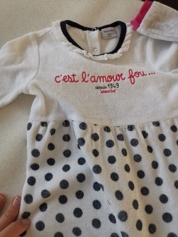 Lot de 2 pyjamas absorba 12 mois - photo numéro 2