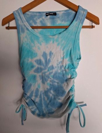 Débardeur tie-dye bleu