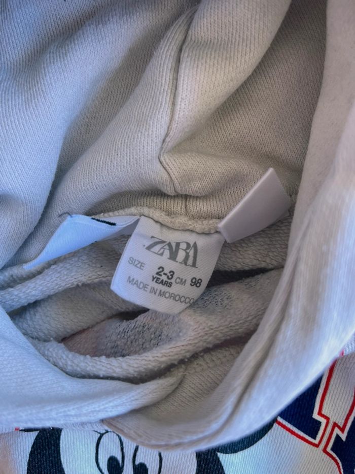 Sweat à capuche Minnie Zara 3 ans - photo numéro 2