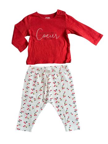 Ensemble tee shirt legging bébé fille 9 mois