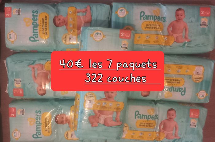 7 paquets pampers taille 3