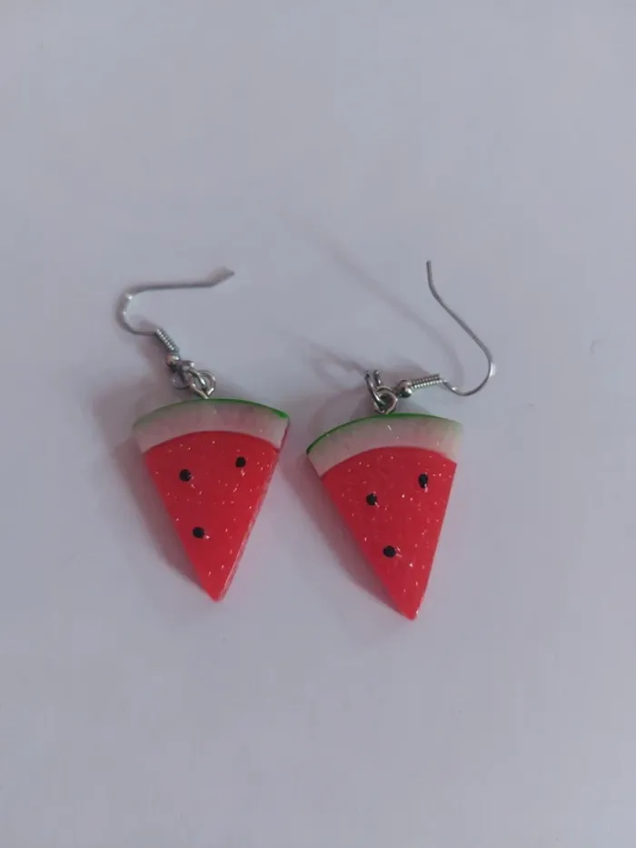 Boucle d'oreille tranches pastèques