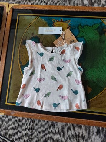 T-shirt oiseaux 6 mois