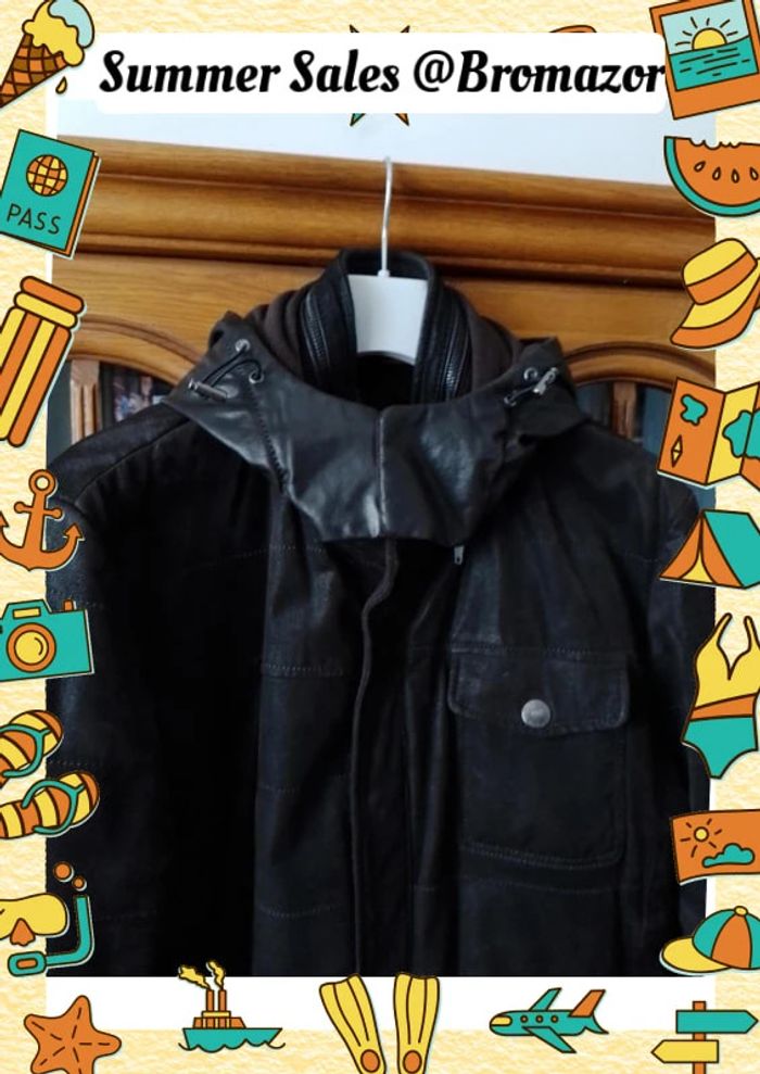 Blouson vintage en cuir Olly Gan taille XL - photo numéro 14