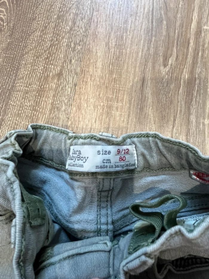 Jean vert Zara 9-12mois - photo numéro 2