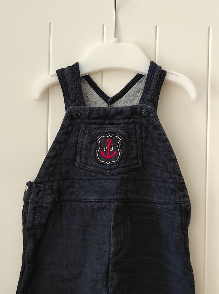 👶 Ensemble bébé garçon 6 mois – T-shirt rayé + salopette - photo numéro 6