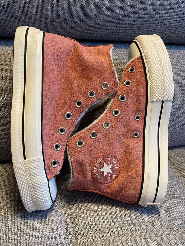 Converse plate-forme hiver / cuir suédé / 39,5 - photo numéro 10