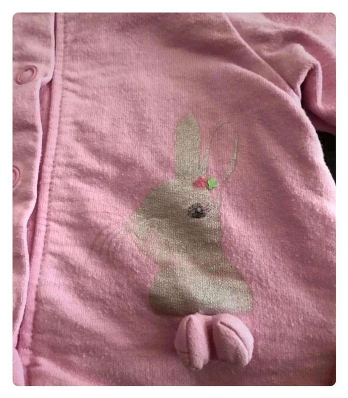 Gilet rose orchestra avec un lapin taille 1 mois - photo numéro 8