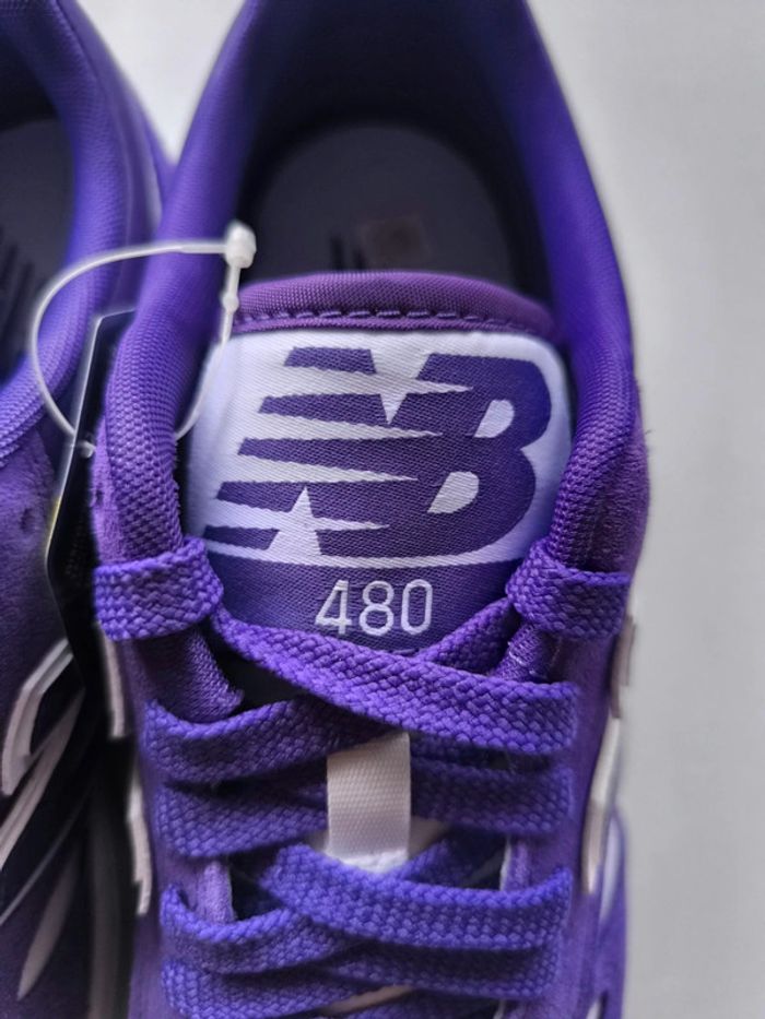 Baskets New Balance 480 violette pointure 39.5 neuves avec boîte - photo numéro 5