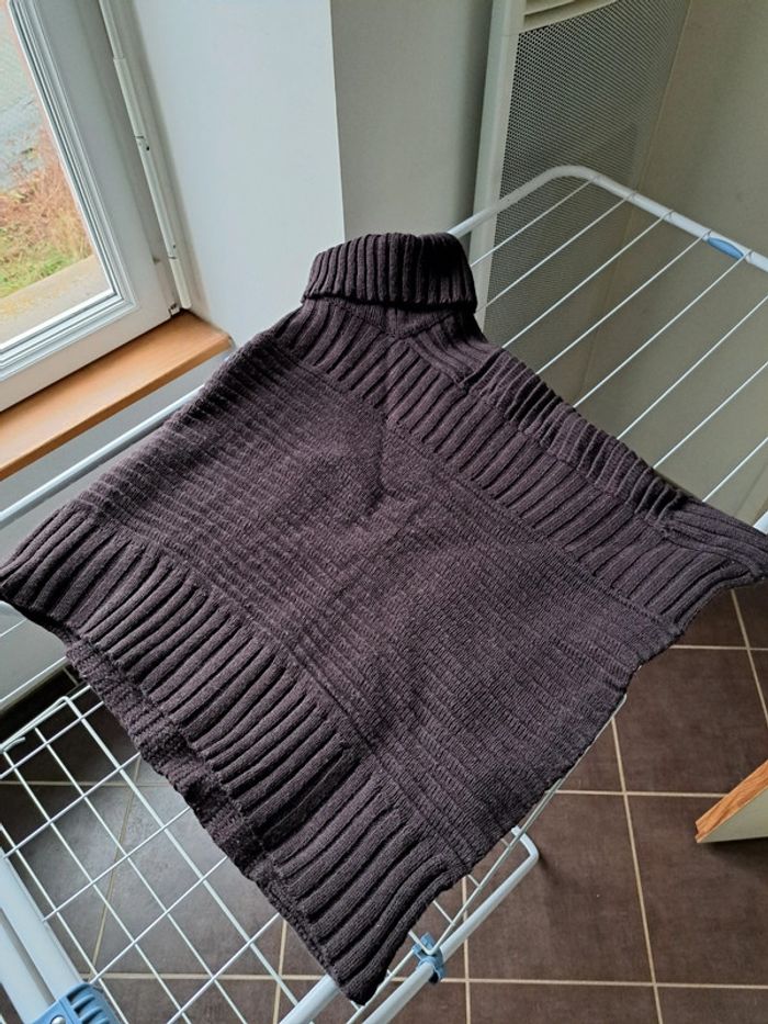 Poncho camaïeu marron