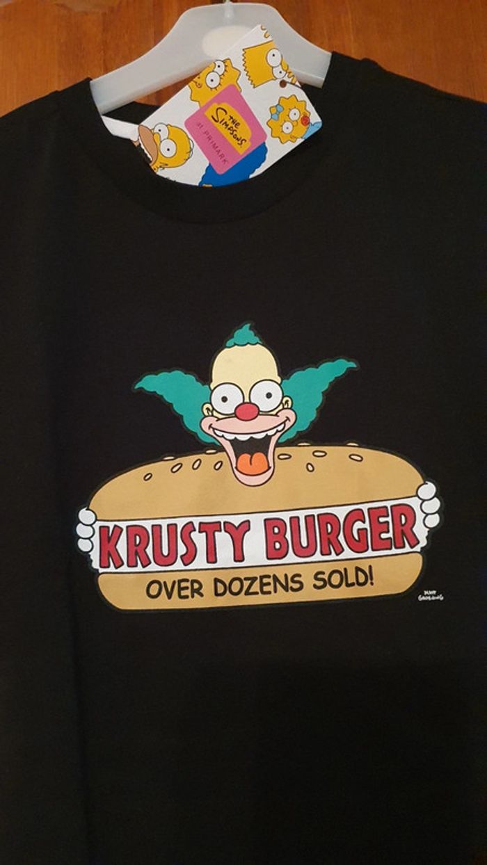 T-shirt Homme The Simpsons Krusty Burger taille S - photo numéro 2