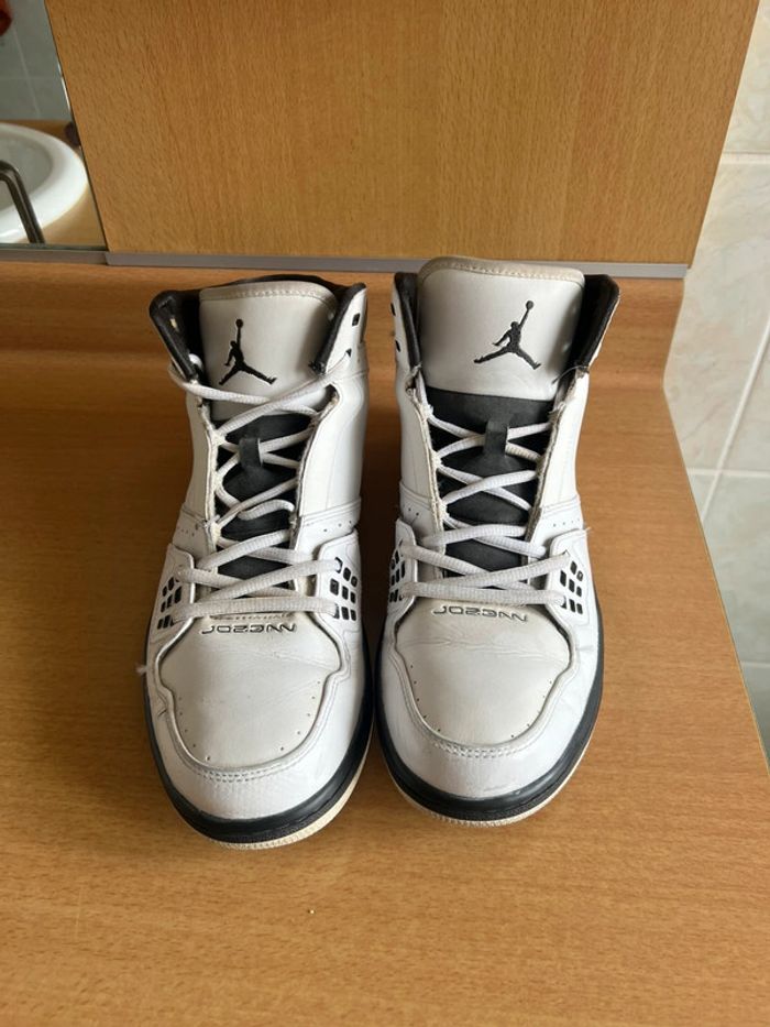 Nike Jordan 1 Flight Retro blanc/noir/gris homme - photo numéro 5