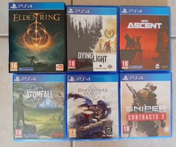 6 jeux sur PS4
