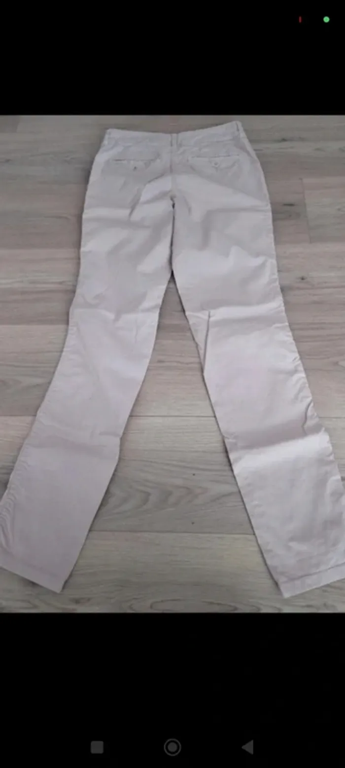 Pantalon chino rose Promod XS - photo numéro 3