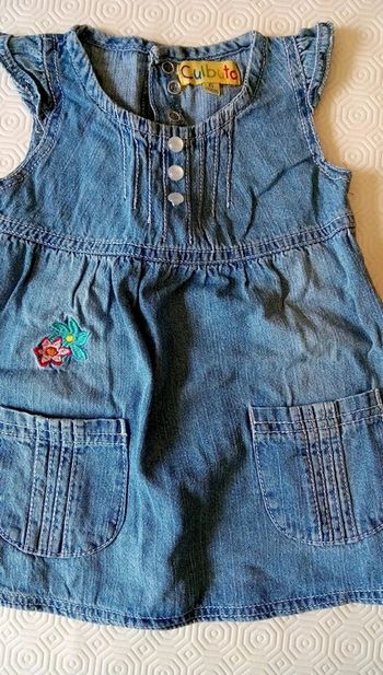 Robe en jean bleu 6 mois