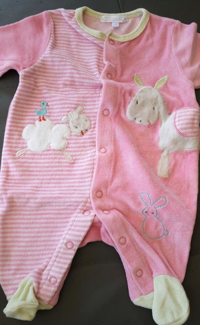 Lot de 10 pyjamas naissance et 1 mois fille