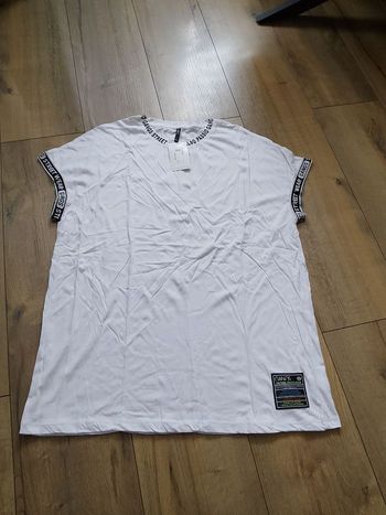 T-shirt blanc manches courtes pour homme uni xl gangs