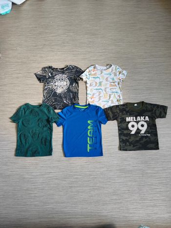 5 tee-shirts MC 6 ans