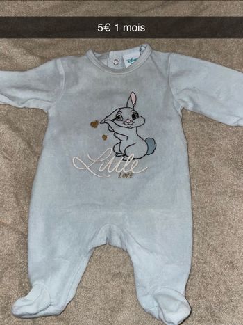 Pyjama panpan bleu clair