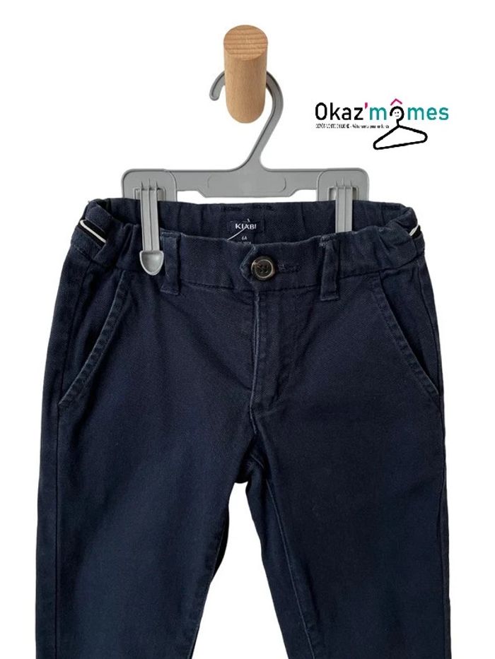 Pantalon bleu marine - Kiabi fille 6 ans - photo numéro 2