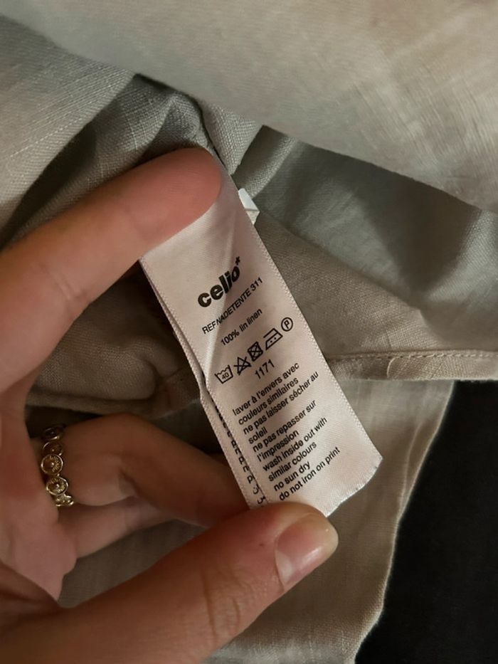 650 - chemise gris en lin - photo numéro 5