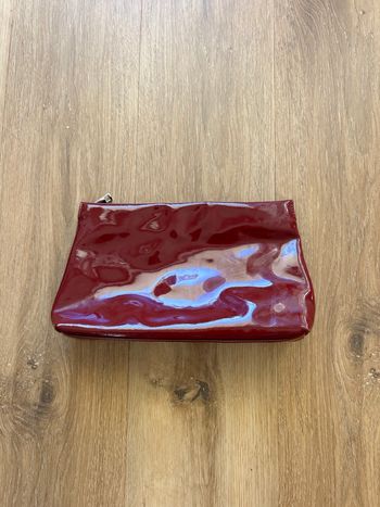 Pochette sac à main à fermeture éclair bordeaux