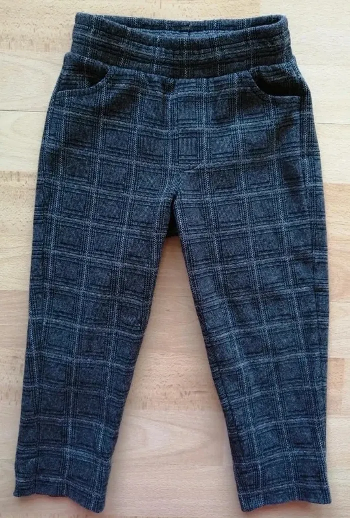 Pantalon gris à carreaux Kiabi 3 ans