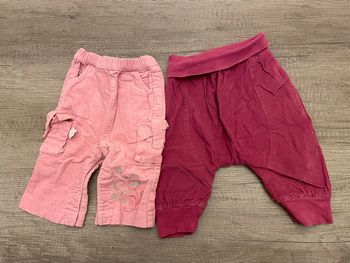 Lot 2 pantalons fille 6 mois