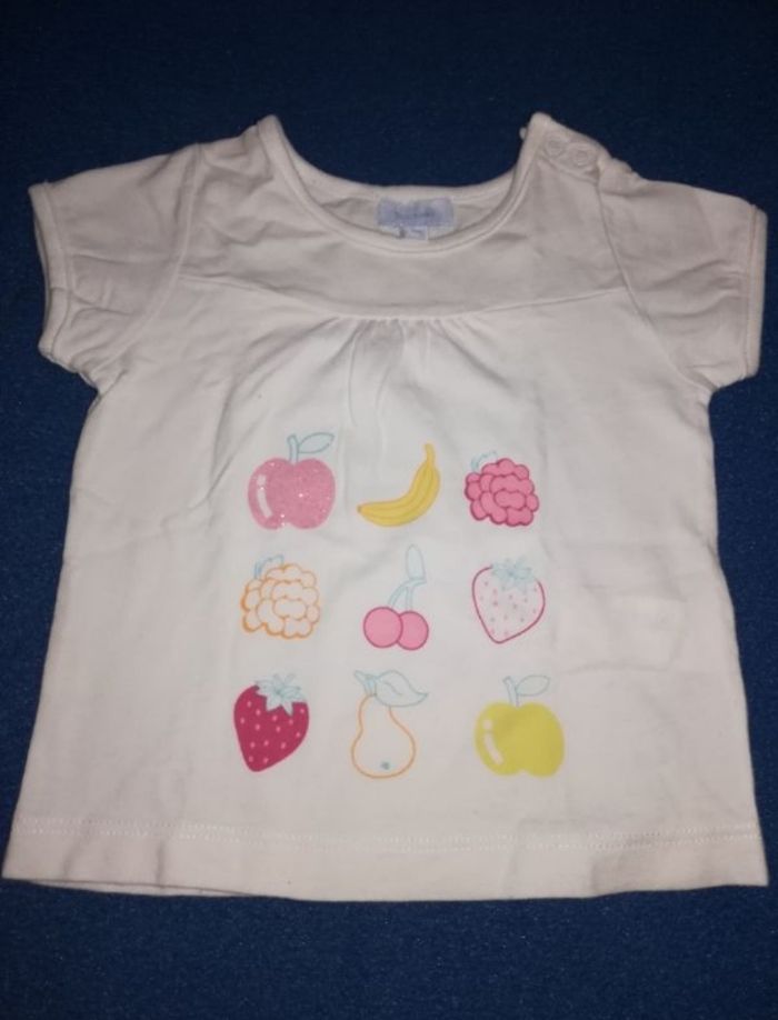 Tee-shirt manches courtes fille 9 mois TEX BABY