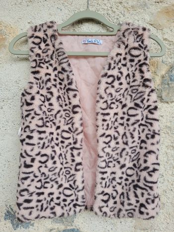 Très belle veste toute douce, sans manche, Smile Girl, 10 ans
