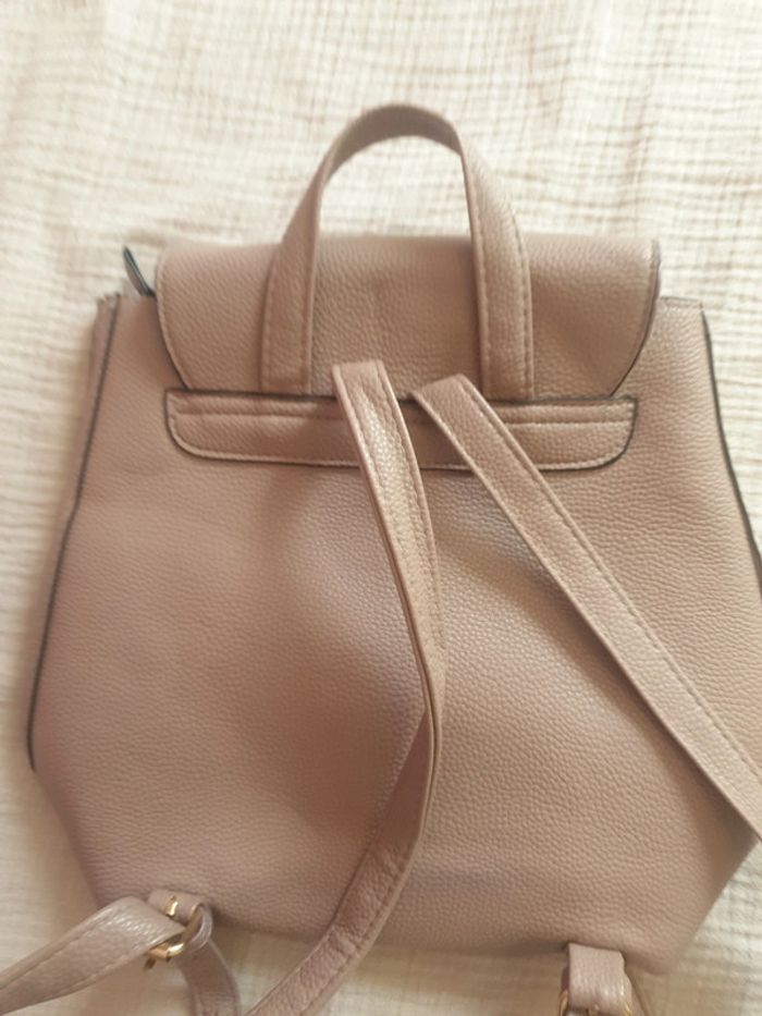 Sac a dos synthétique cuir rose poudré neuf - photo numéro 7