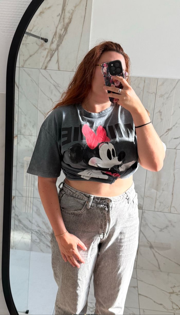 T-shirt Minnie manches courtes gris - photo numéro 3