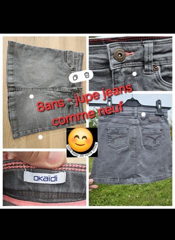 Jupe  en jean okaidi 8 ans