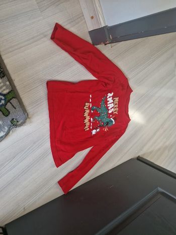 Tee shirt dinosaure noel enfant