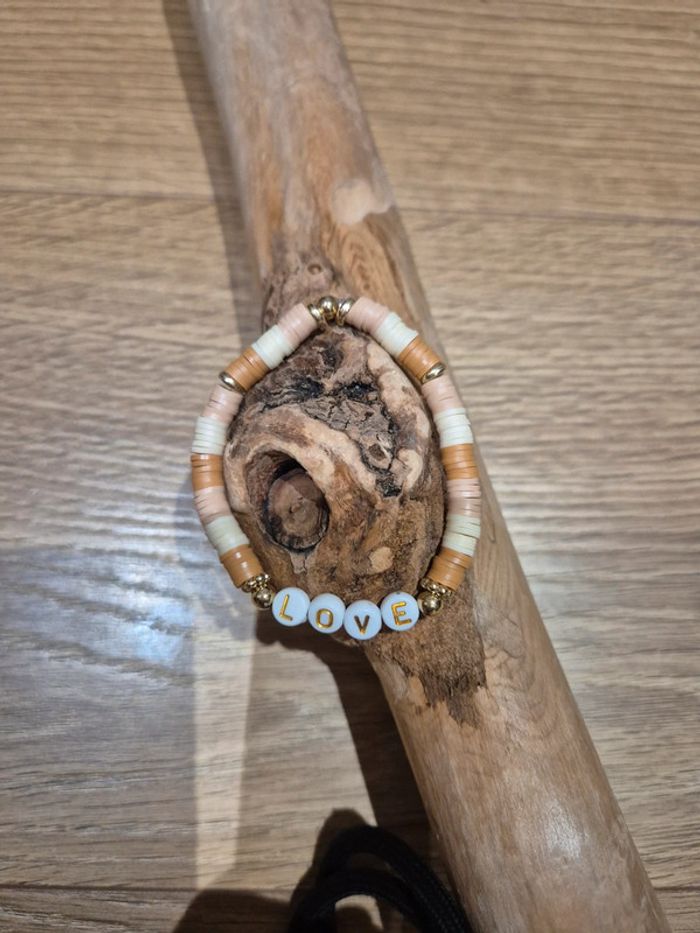 Bracelet perles plates #love - photo numéro 5
