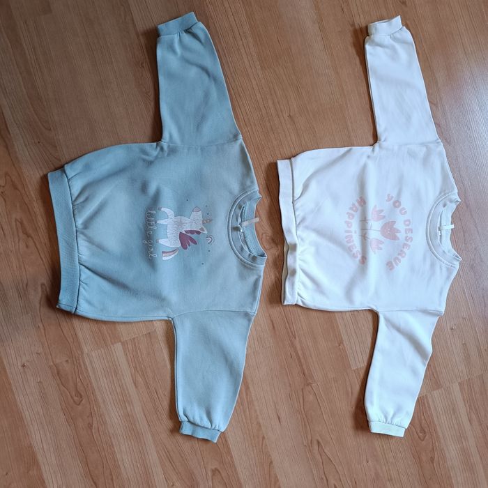 Lot 2 sweats bébé fille