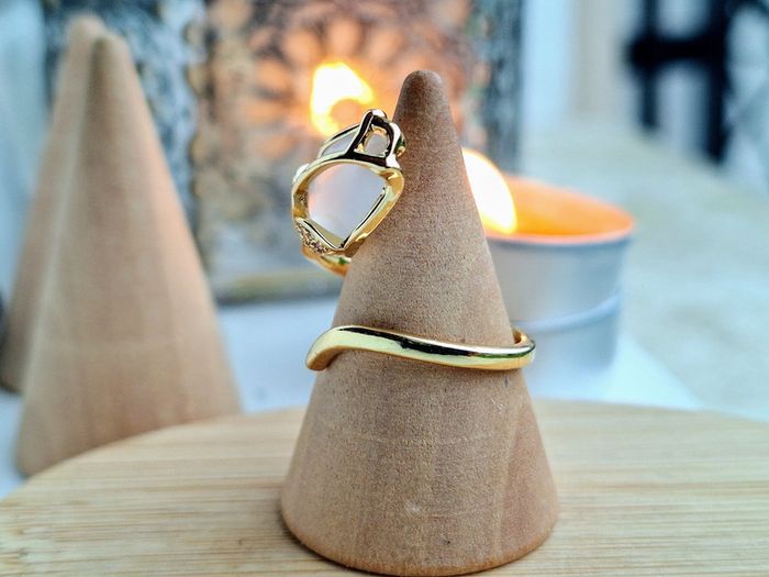 Bague Ouverte en forme de tulipe, Rose, pour femme Cadeau pour elle, Ajustable - photo numéro 3