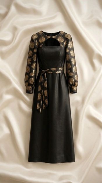 Robe de soirée élégante et chic Noire et Doré Neuve