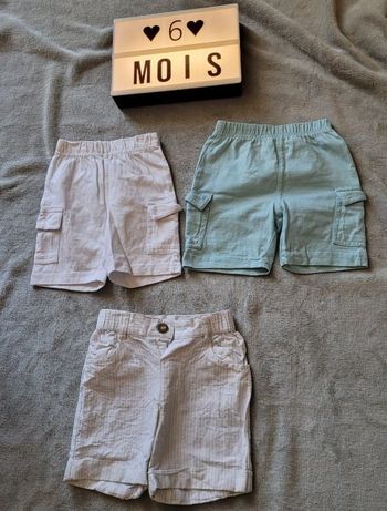 Lot de 3 shorts 6 mois
