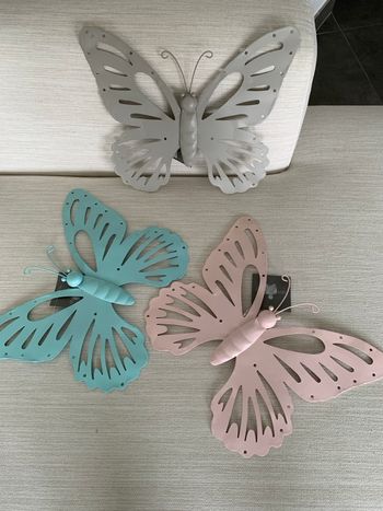 Papillons en métal (décoration murale) - Atmosphera 