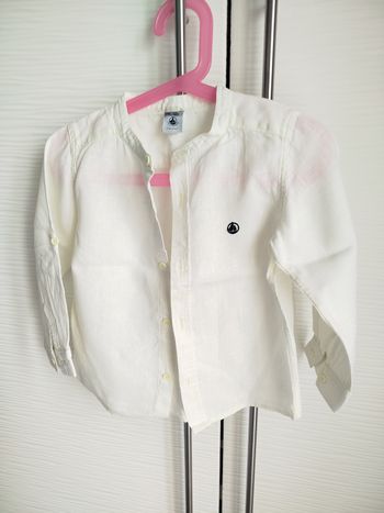 Chemise jaune pâle garçon petit bateau 4 ans 