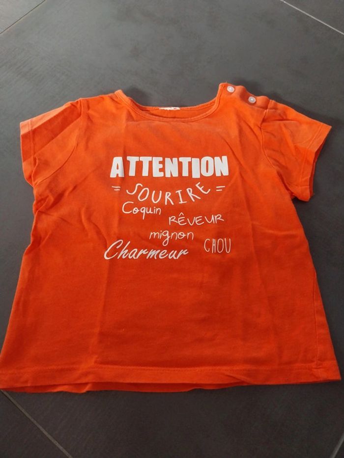 T-shirt bébé 18 mois orange