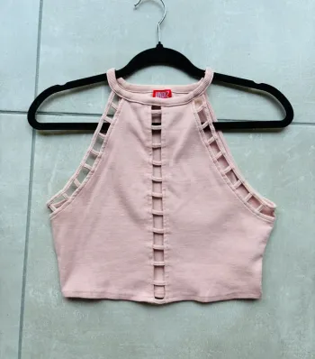 Magnifique crop top brassière Undiz rose pâle neuf