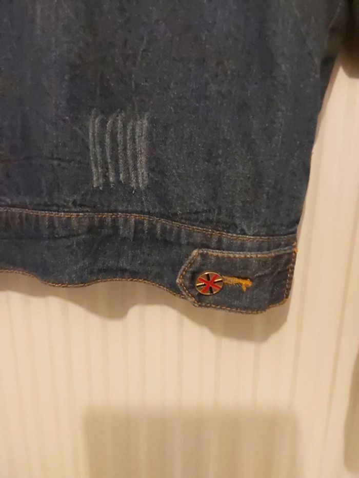 Veste en jean fille 10 ans bleu marine - photo numéro 5