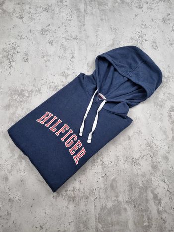 Sweat à capuche Tommy Hilfiger bleu marine – Taille XL Femme (mesures en photos)