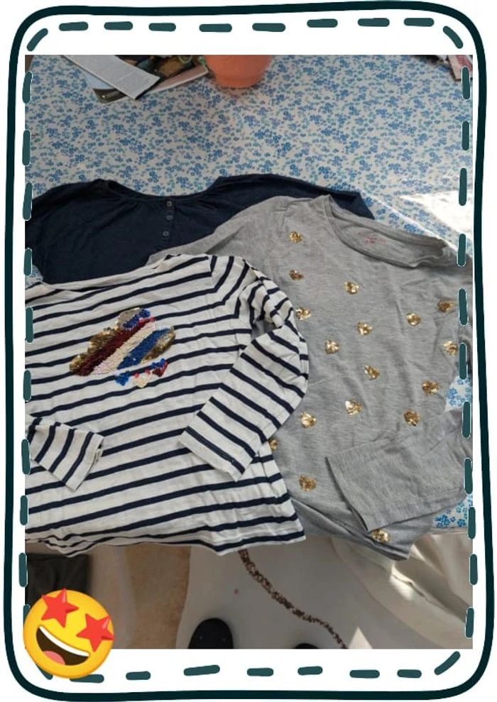 Lot de 3 tee-shirts manches longues 8 ans Monoprix kids
