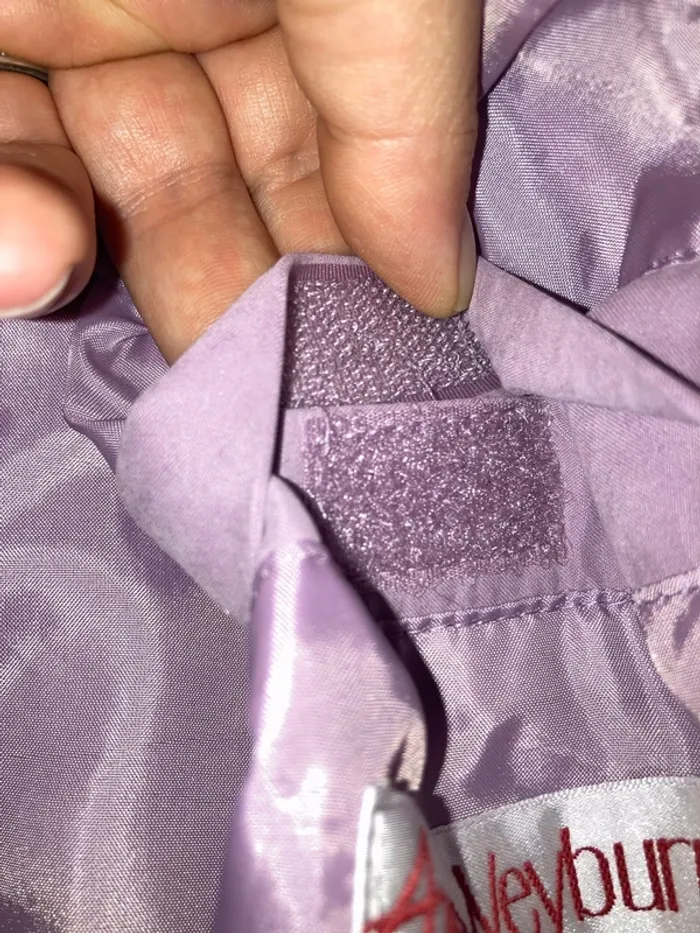 Manteau lilas Anne Weyburn – Taille 42/44 – Demi-saison avec capuche amovible - photo numéro 7