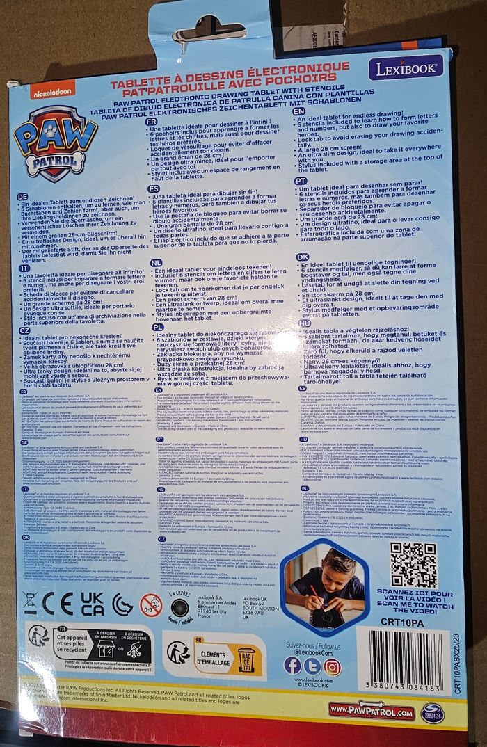 Tablette à dessin électronique Pat patrouille