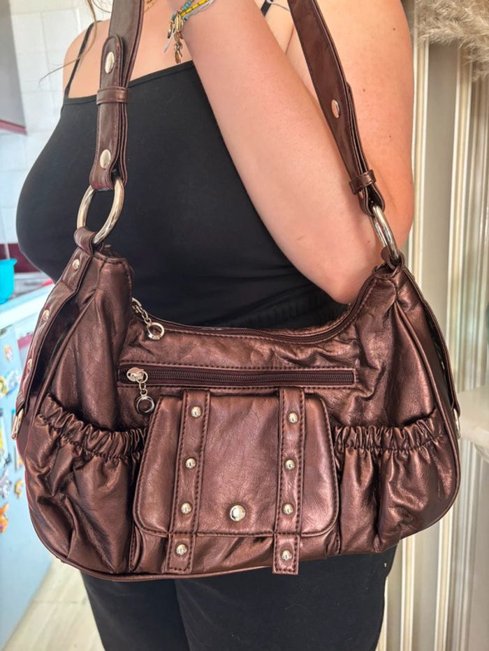 Sac à main marron - photo numéro 4