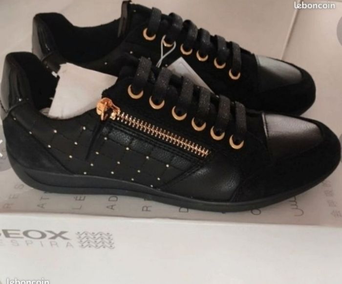 Baskets Geox neuves en nubuck pour fille, jamais portées, pointure 35 - photo numéro 4